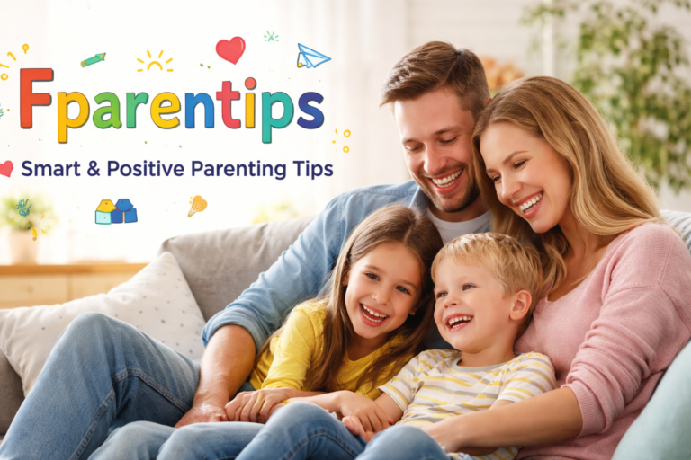 Happy family spending time together representing Fparentips parenting tips and positive family relationships