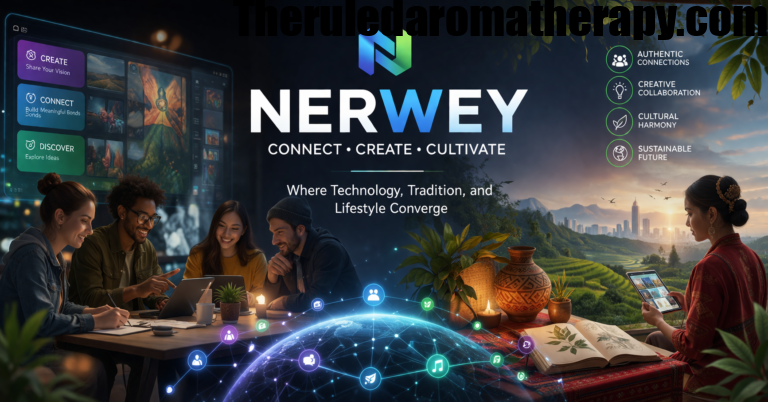 Illustration representing Nerwey, a digital platform and lifestyle philosophy connecting technology, culture, and creativity